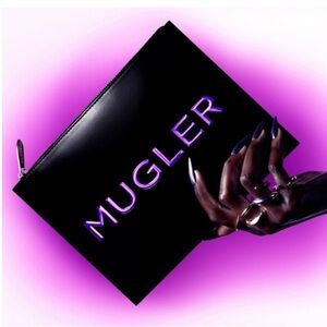 MUGLER Purple Black Cosmetic Case